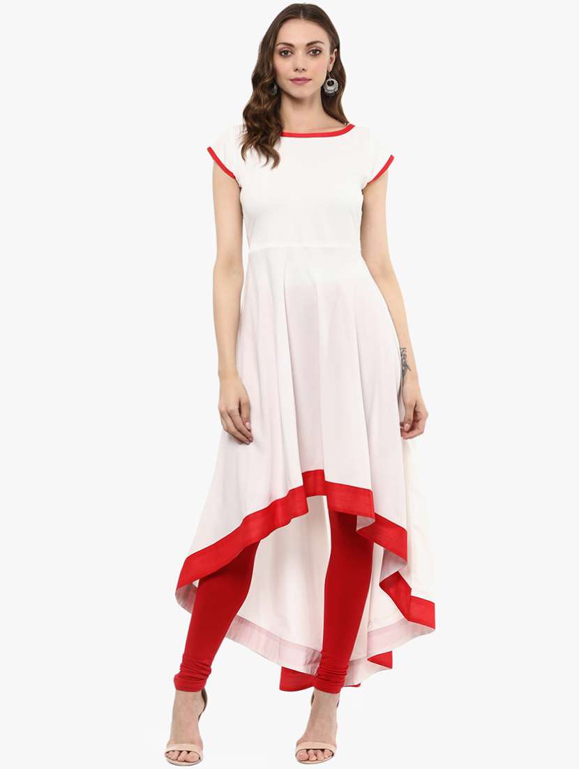 high low hem detailing anarkali kurta