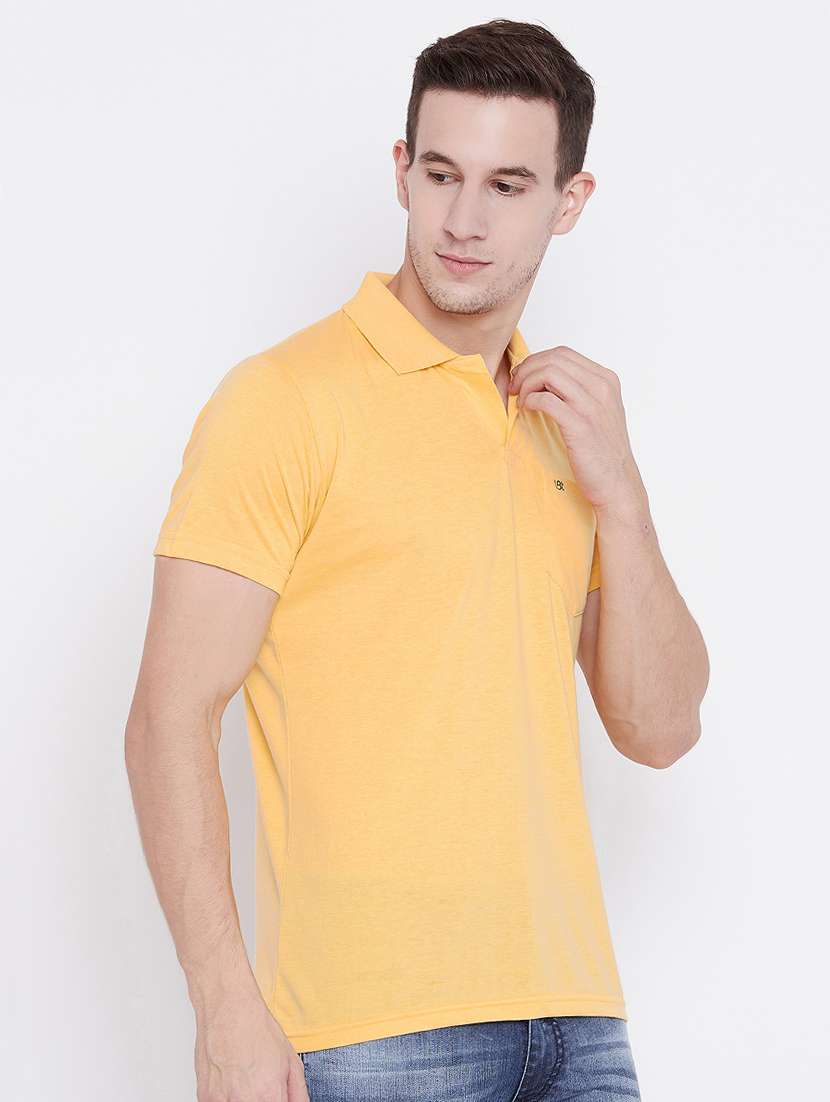 yellow cotton pocket t-shirt - 15526775 -  Standard Image - 1