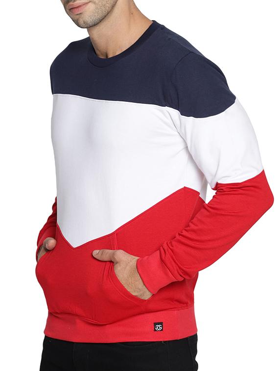 mens color block sweatshirt - 15527370 - Standard Image - 1