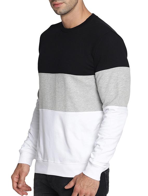 mens color block sweatshirt - 15527372 - Standard Image - 1