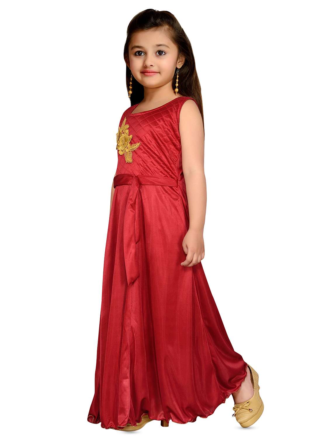 red polyester party gown - 15527860 -  Standard Image - 1