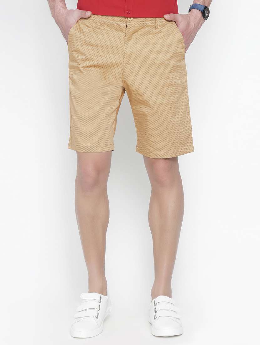 beige cotton bermuda