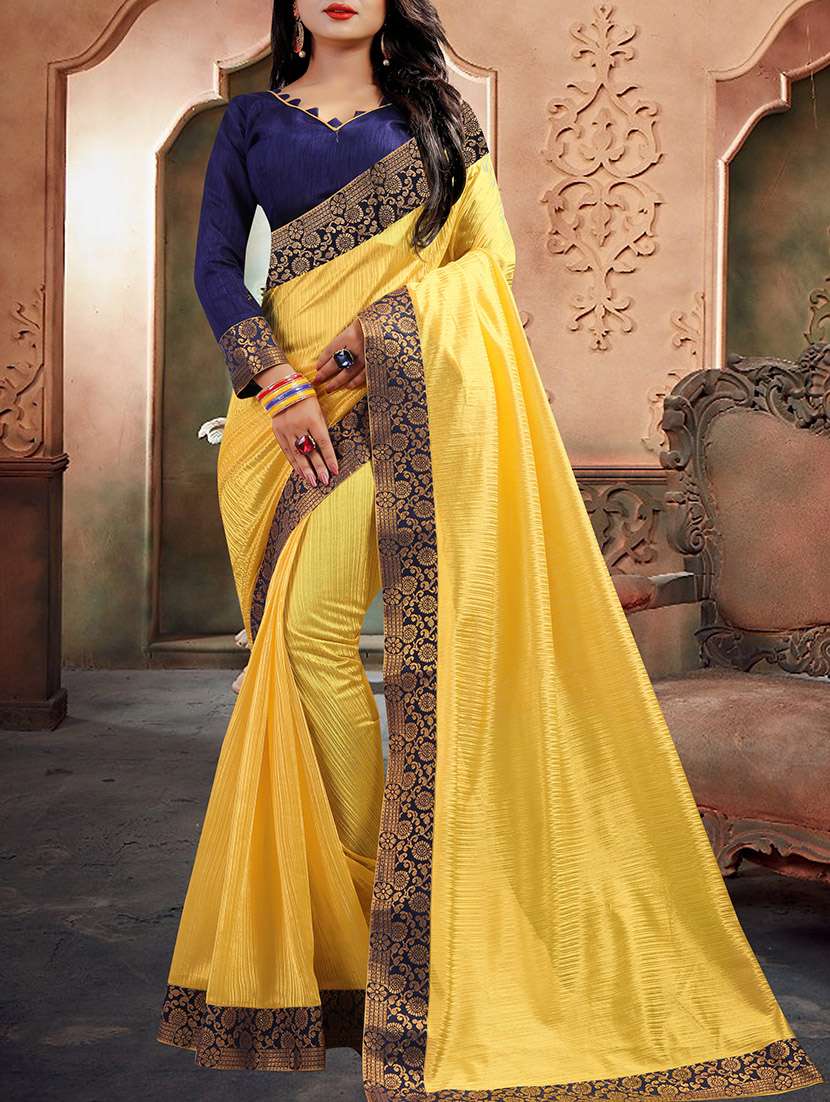 floral zari border saree with blouse