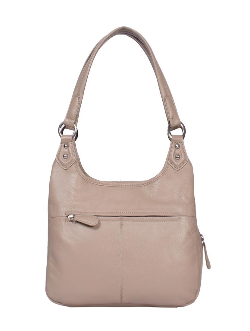beige leatherette (pu) handbag - 15539851 -  Standard Image - 1