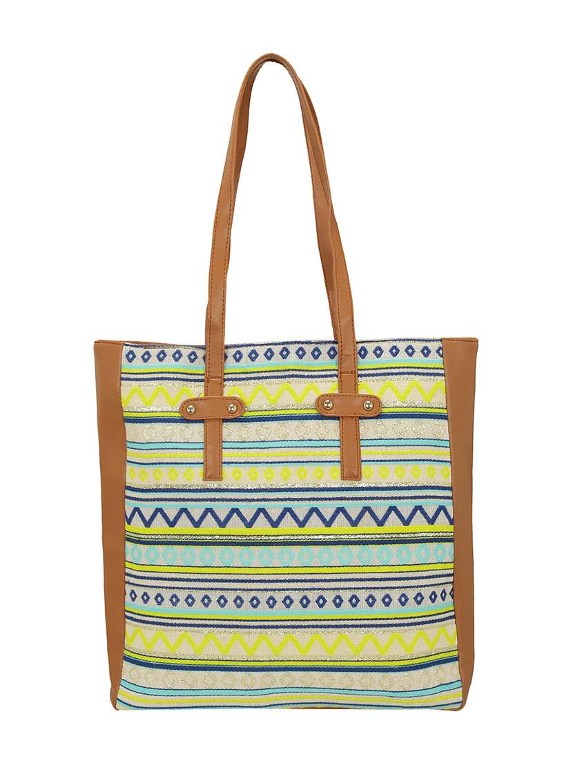 multi colored canvas regular tote - 15544312 -  Standard Image - 1