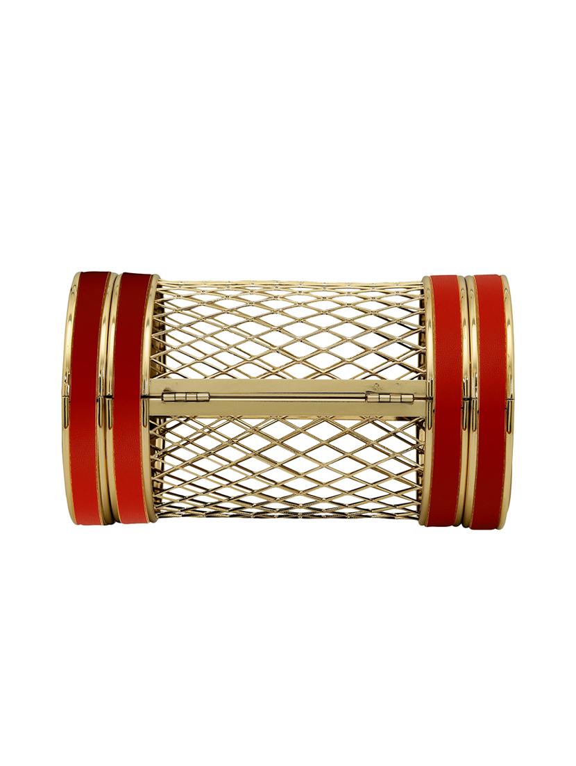 red metal box clutch - 15544769 - Standard Image - 1