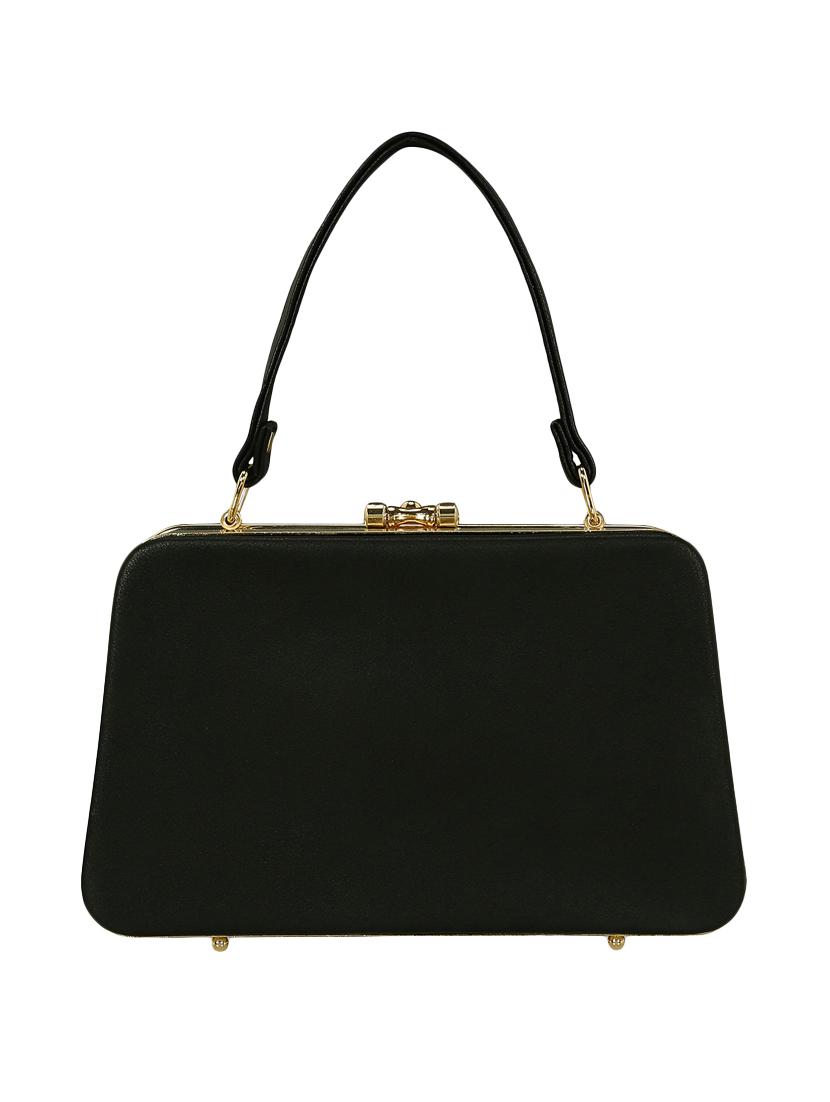 black leatherette (pu) regular clutch - 15544780 -  Standard Image - 1