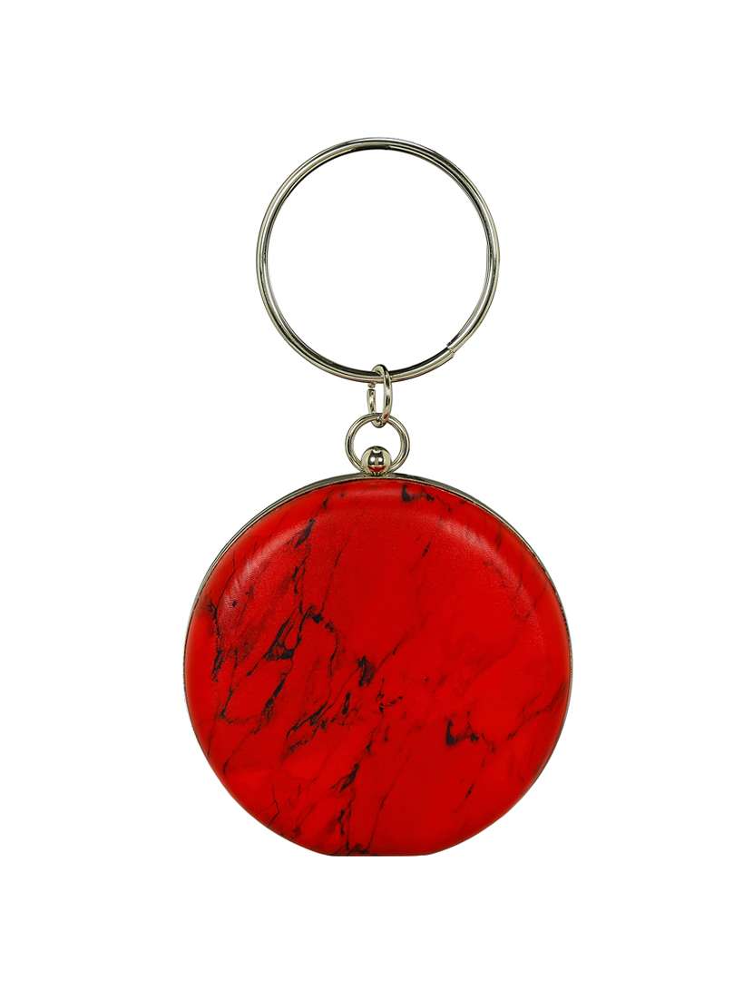 red leatherette (pu) box clutch - 15544783 -  Standard Image - 1