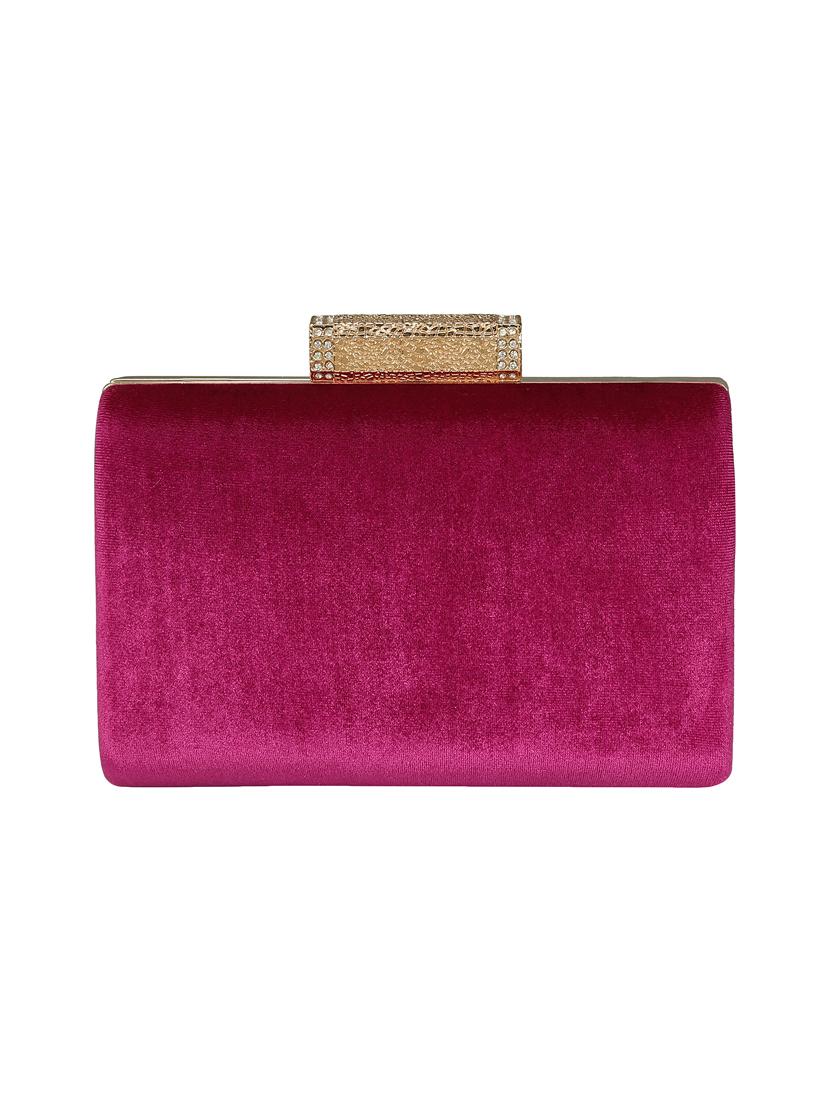 purple velvet box clutch - 15544788 -  Standard Image - 1