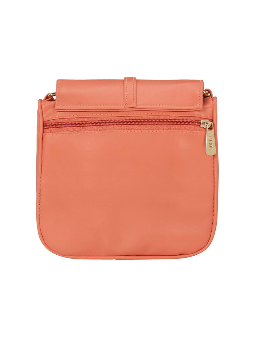 orange leatherette (pu) sling bag - 15544960 - Standard Image - 1