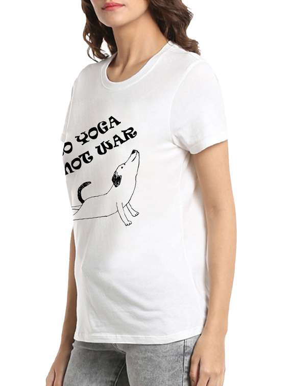 slogan print crew neck tee - 15545573 -  Standard Image - 1