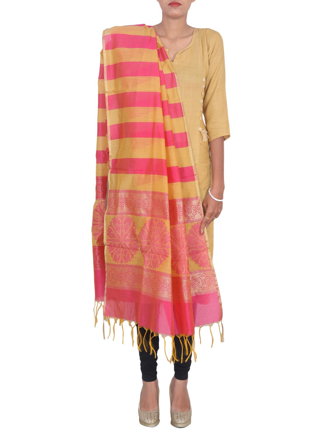 self design dupatta with tassles - 15545842 - Standard Image - 1