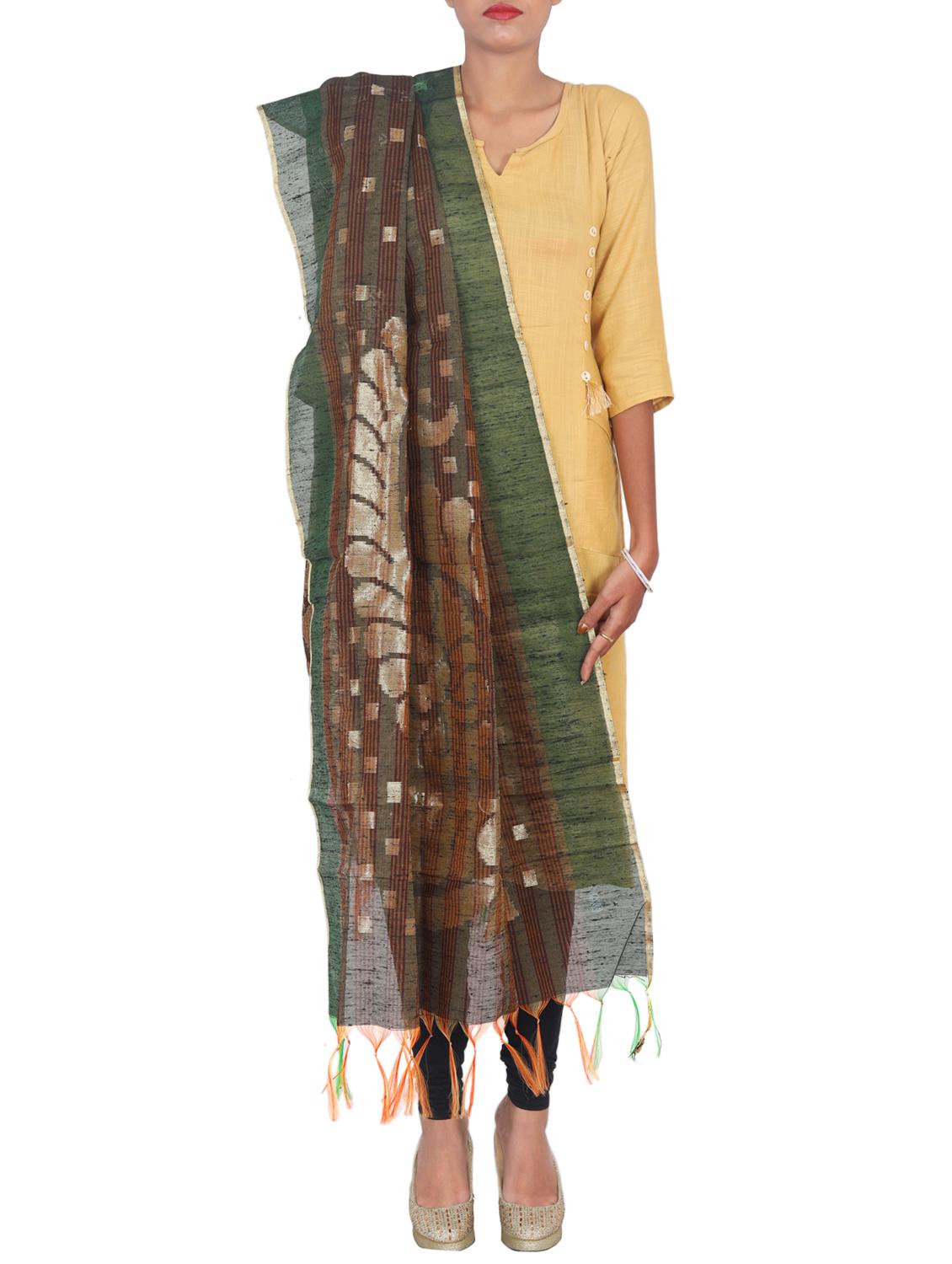 banarasi dupatta with tassels - 15545851 -  Standard Image - 1