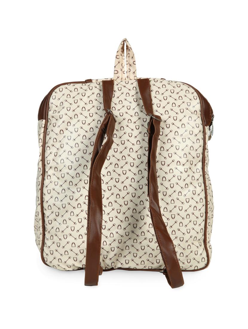 beige leatherette (pu) fashion backpack - 15546003 -  Standard Image - 1