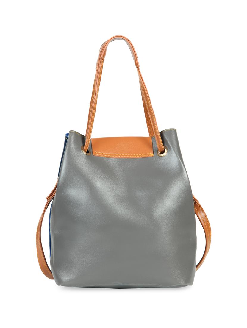 blue leatherette (pu) combo tote - 15546004 - Standard Image - 1