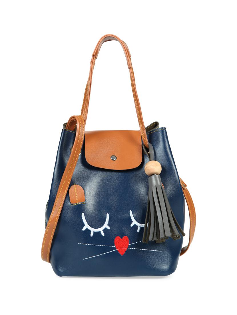 blue leatherette (pu) combo tote - 15546004 - Standard Image - 4