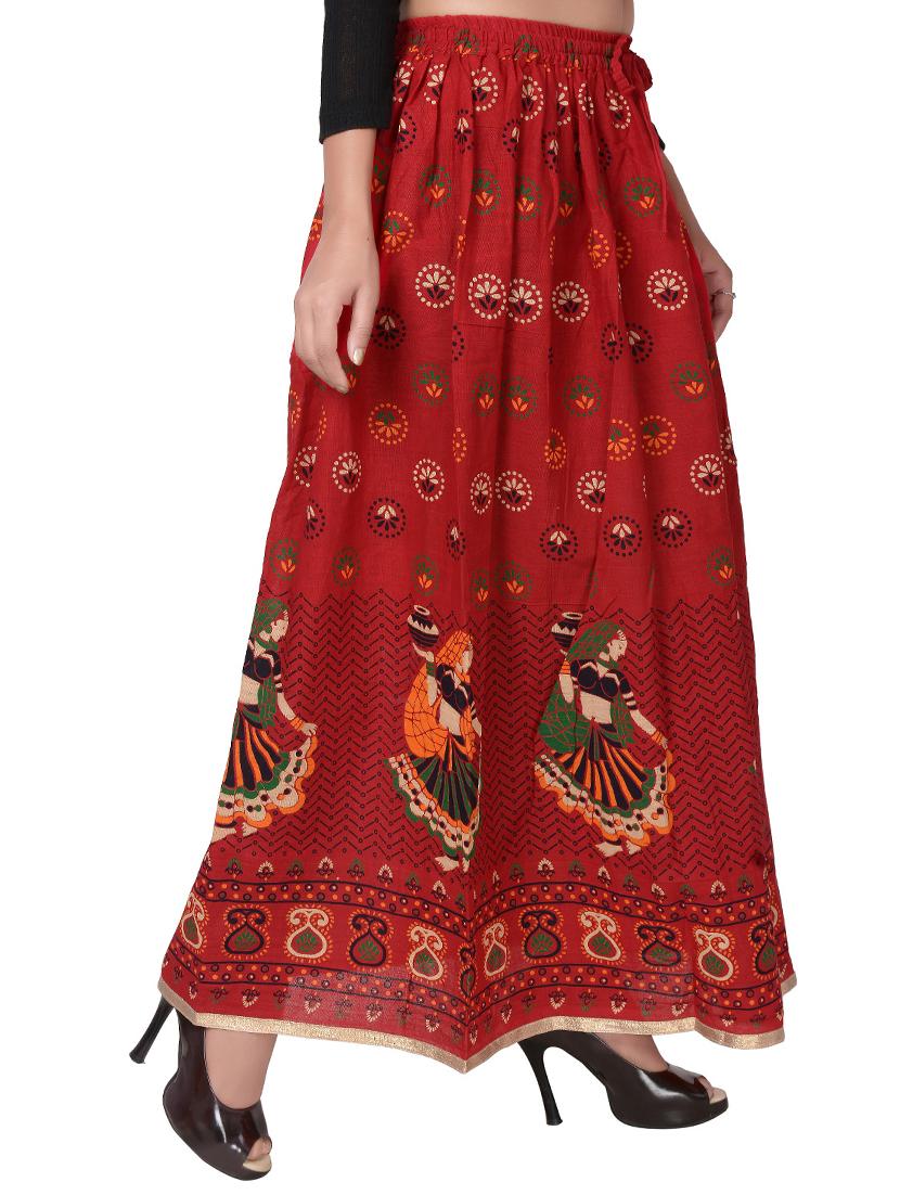 printed flared skirt - 15546223 -  Standard Image - 1