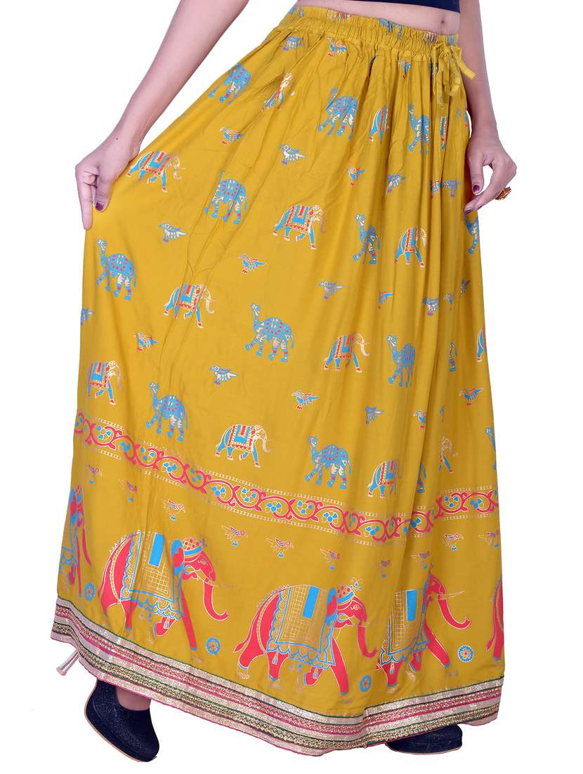 printed flared skirt - 15546224 - Standard Image - 1