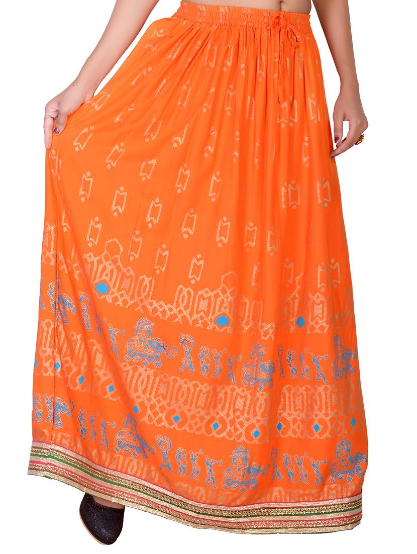 conversational printed flared skirt - 15546235 -  Standard Image - 1