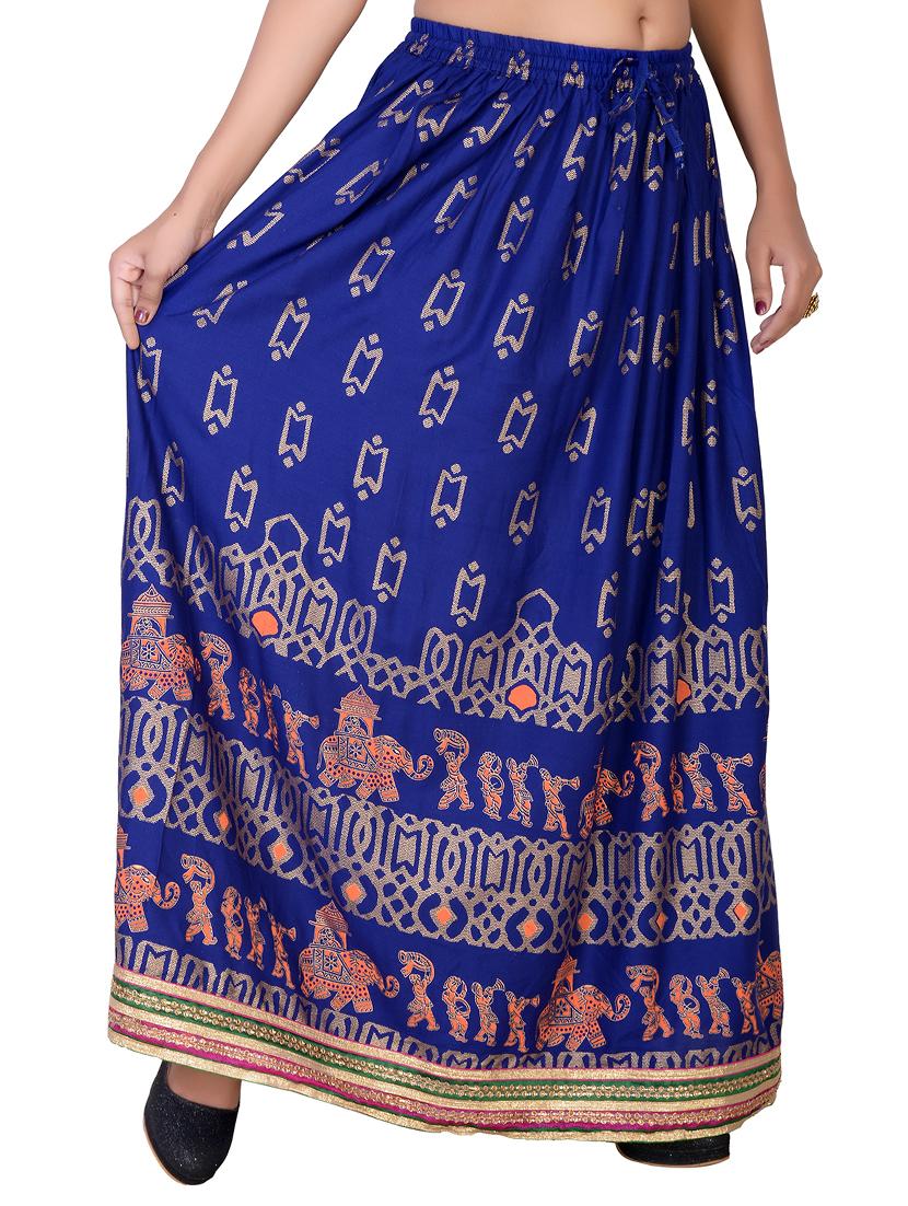 conversational printed flared skirt - 15546240 - Standard Image - 1