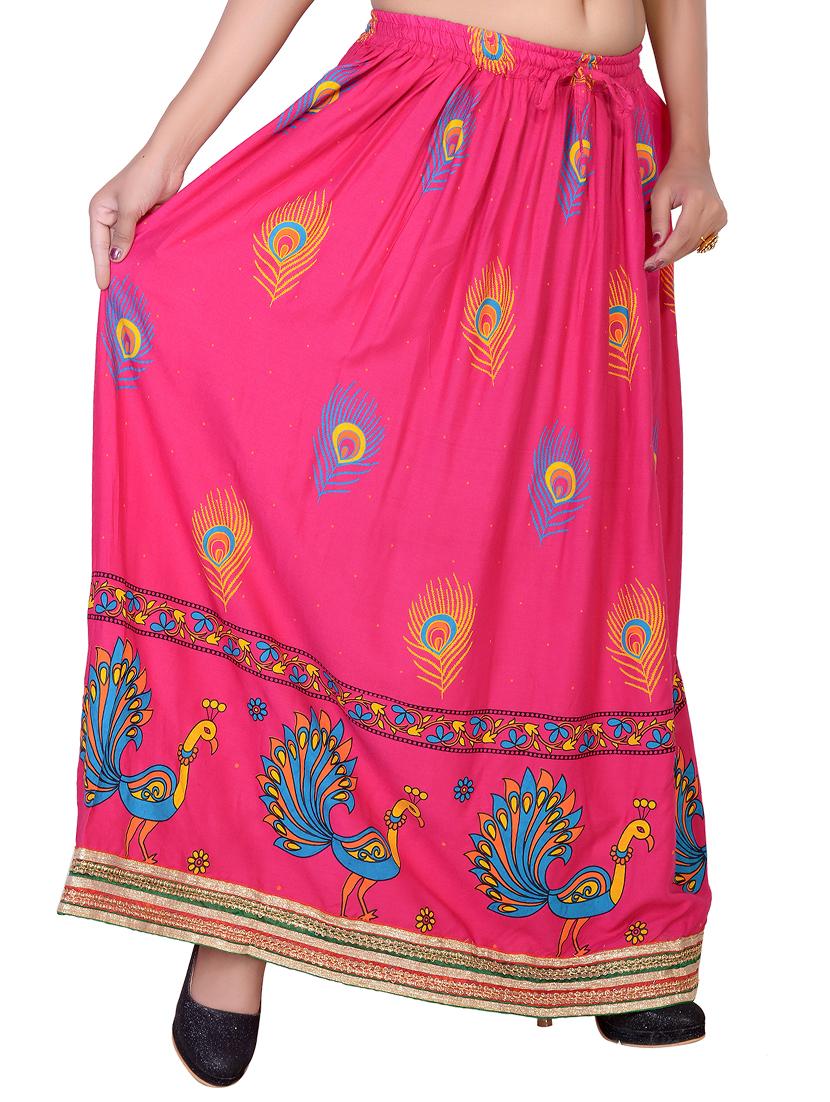 conversational printed flared skirt - 15546246 - Standard Image - 1
