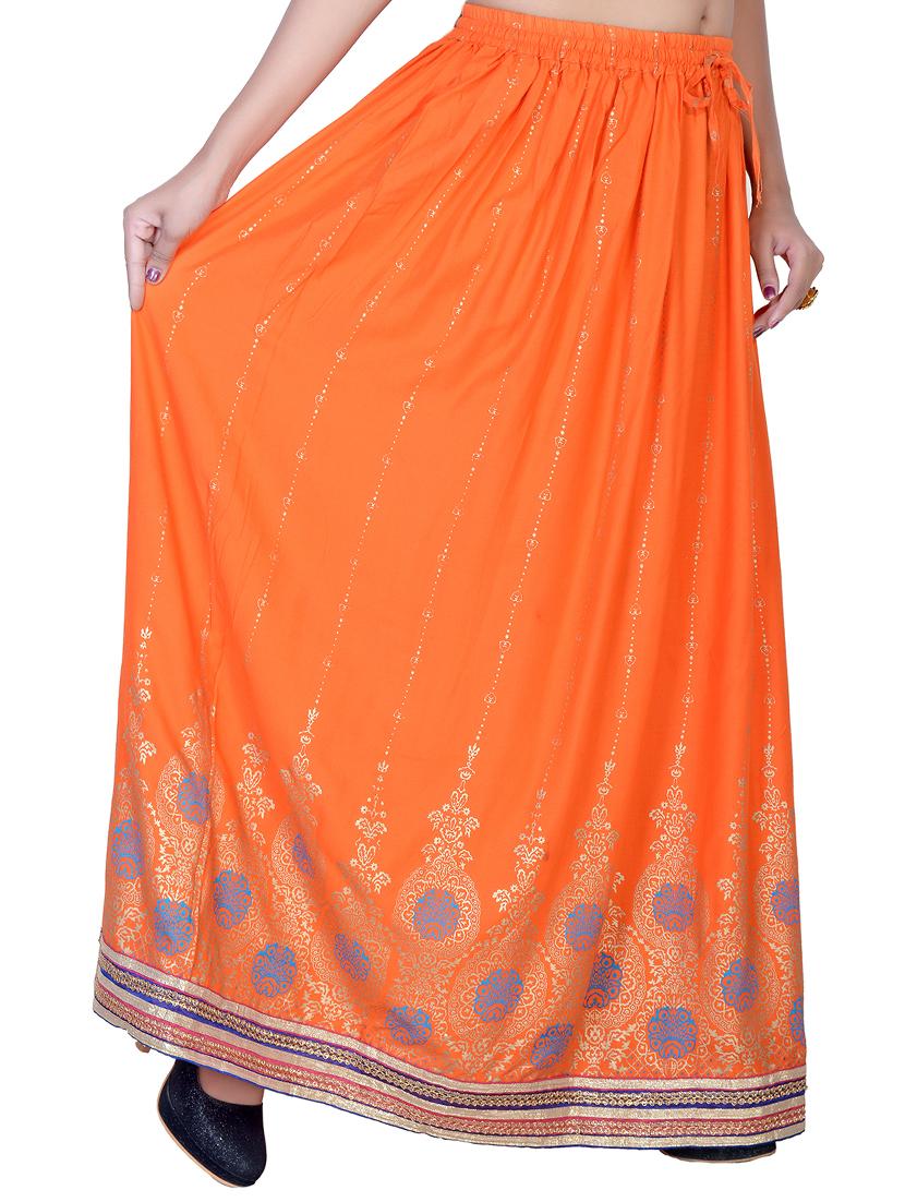 conversational printed flared skirt - 15546250 - Standard Image - 1