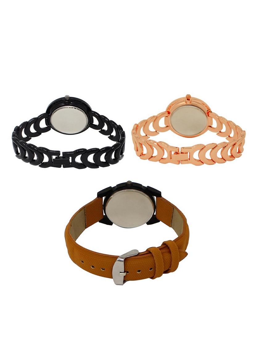 set of 3 round dial analog watch combo -(lk201-202-235) - 15548120 - Standard Image - 1