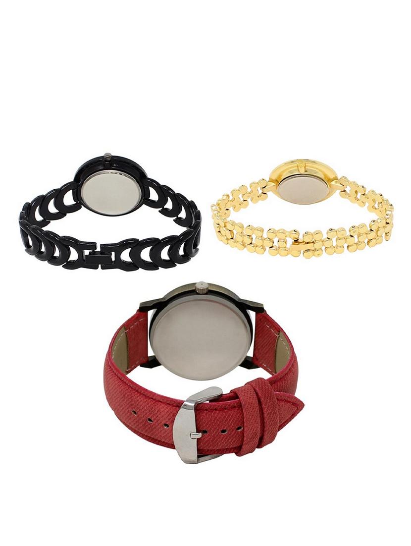 set of 3 round dial analog watch combo -(lk201-203-230) - 15548152 -  Standard Image - 1
