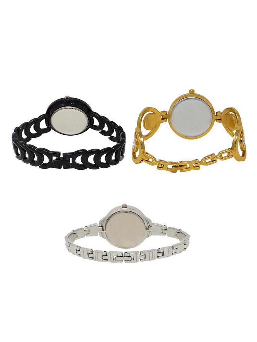 set of 3 round dial analog watch combo -(lk201-204-226) - 15548183 - Standard Image - 1