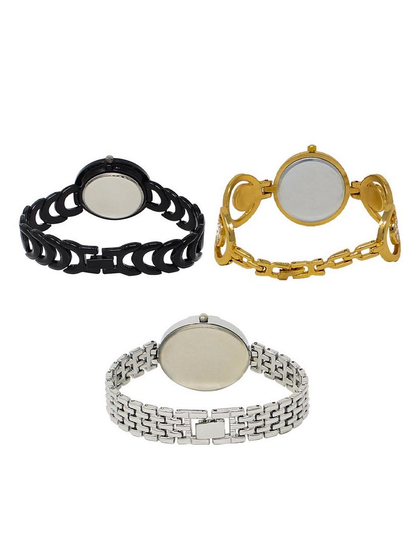 set of 3 round dial analog watch combo -(lk201-204-227) - 15548184 - Standard Image - 1