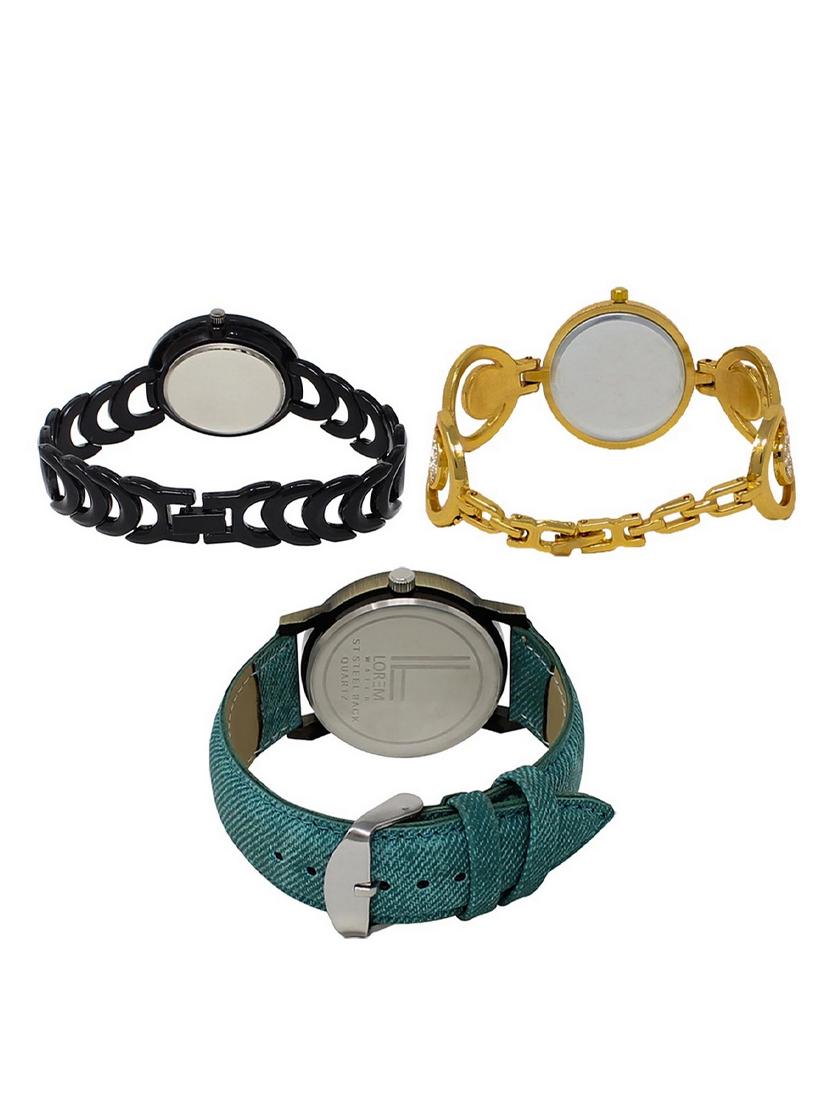 set of 3 round dial analog watch combo -(lk201-204-229) - 15548186 -  Standard Image - 1