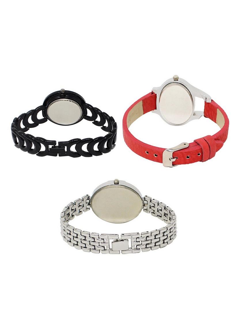 set of 3 round dial analog watch combo -(lk201-206-227) - 15548251 - Standard Image - 1