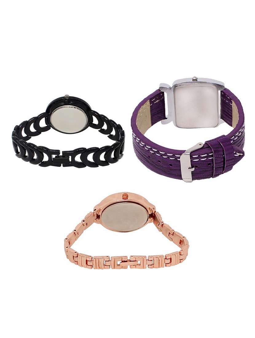 set of 3 round dial analog watch combo -(lk201-207-225) - 15548281 -  Standard Image - 1