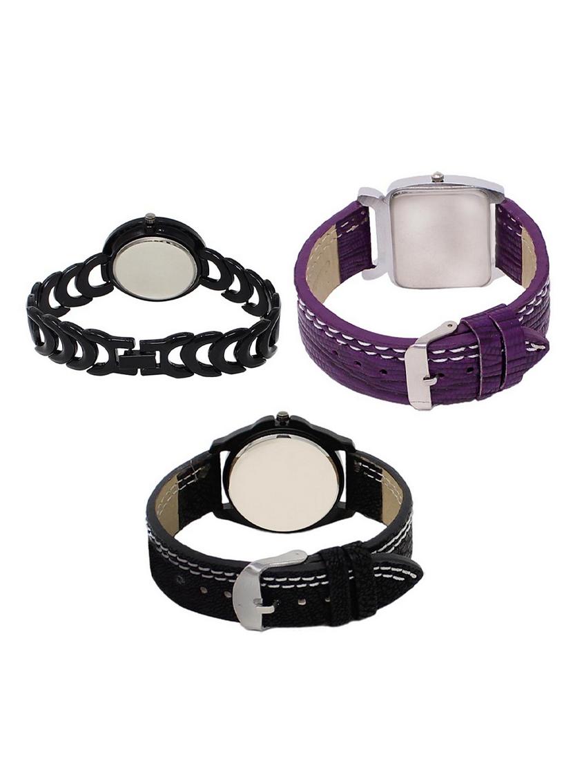 set of 3 round dial analog watch combo -(lk201-207-234) - 15548289 - Standard Image - 1