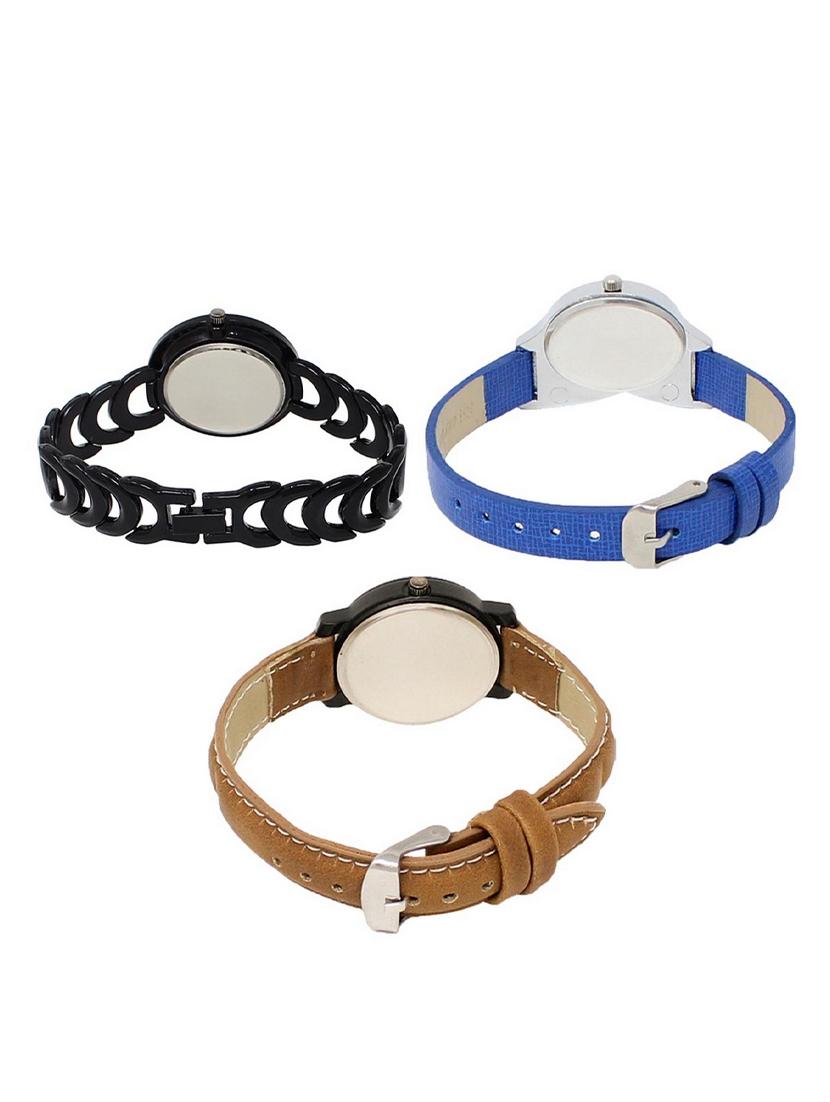 set of 3 round dial analog watch combo -(lk201-208-209) - 15548297 -  Standard Image - 1