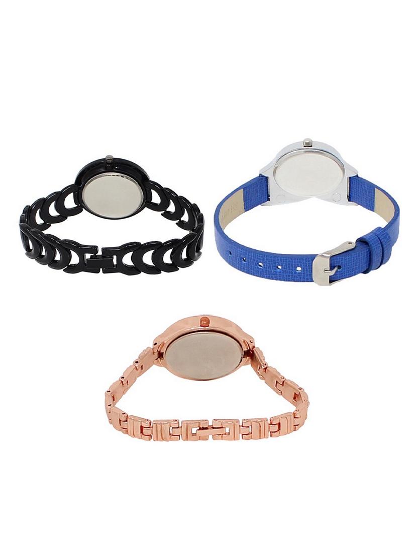 set of 3 round dial analog watch combo -(lk201-208-225) - 15548312 - Standard Image - 1