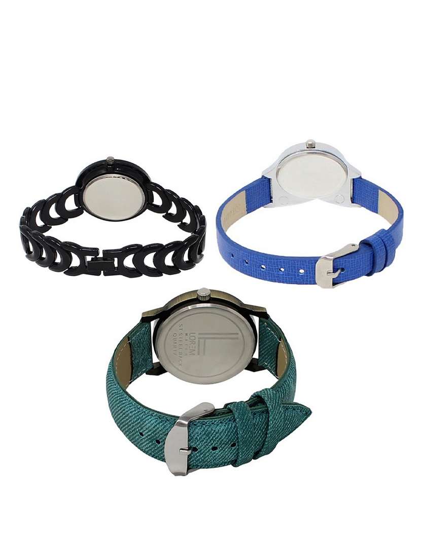 set of 3 round dial analog watch combo -(lk201-208-229) - 15548316 -  Standard Image - 1
