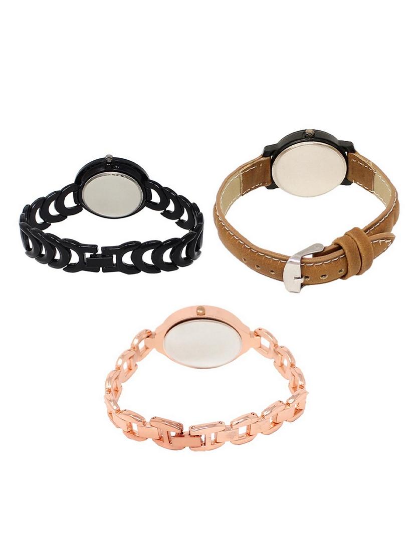 set of 3 round dial analog watch combo -(lk201-209-210) - 15548328 -  Standard Image - 1