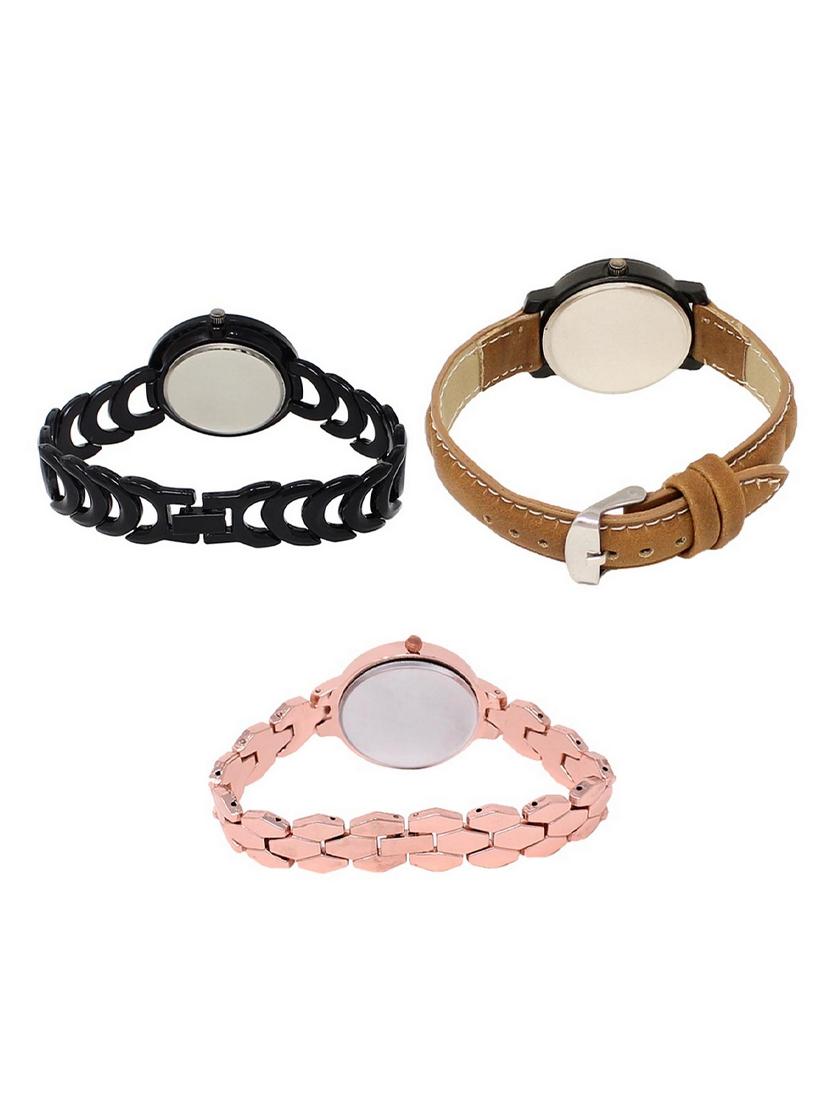 set of 3 round dial analog watch combo -(lk201-209-215) - 15548332 -  Standard Image - 1