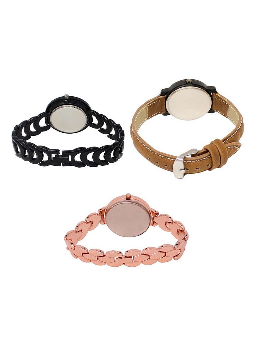 set of 3 round dial analog watch combo -(lk201-209-222) - 15548339 -  Standard Image - 1