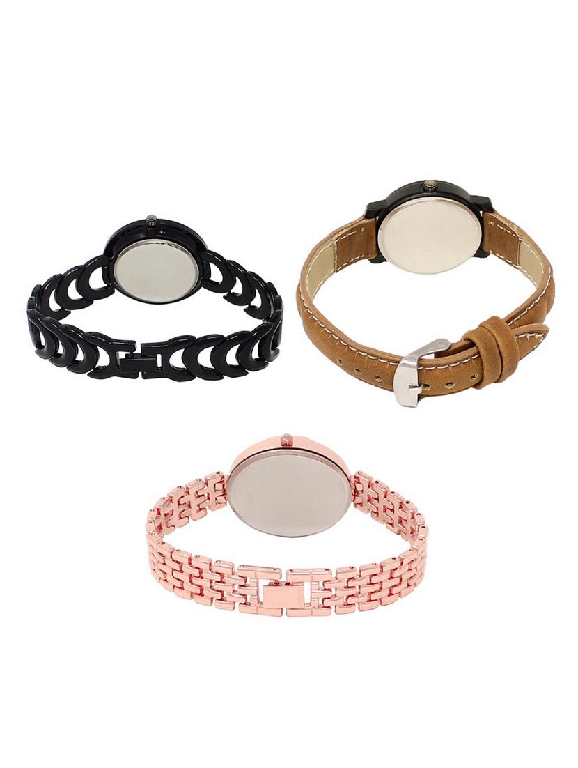 set of 3 round dial analog watch combo -(lk201-209-228) - 15548345 -  Standard Image - 1