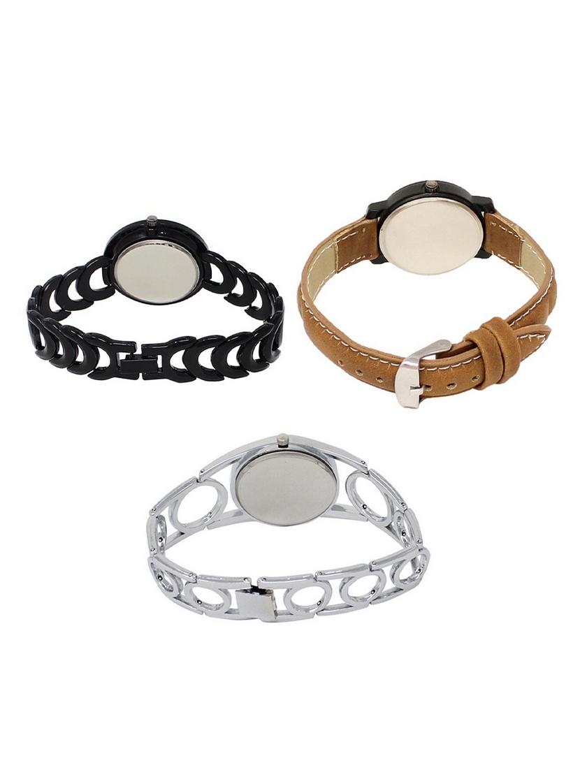 set of 3 round dial analog watch combo -(lk201-209-233) - 15548349 - Standard Image - 1