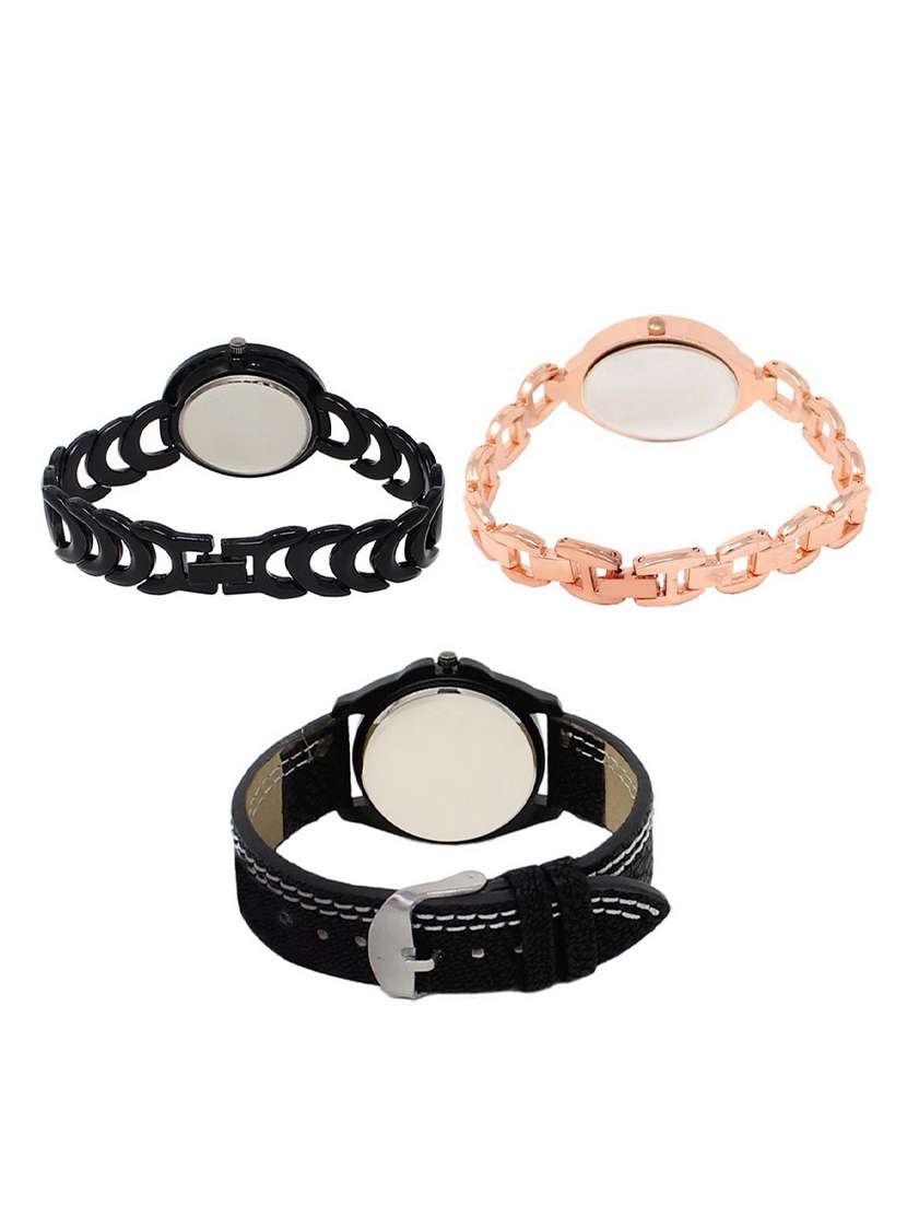 set of 3 round dial analog watch combo -(lk201-210-234) - 15548379 -  Standard Image - 1