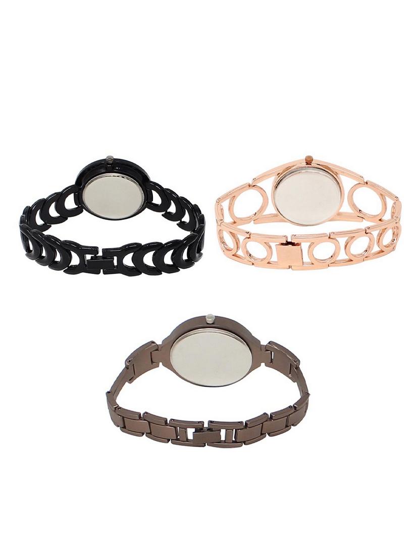 set of 3 round dial analog watch combo -(lk201-213-236) - 15548462 - Standard Image - 1