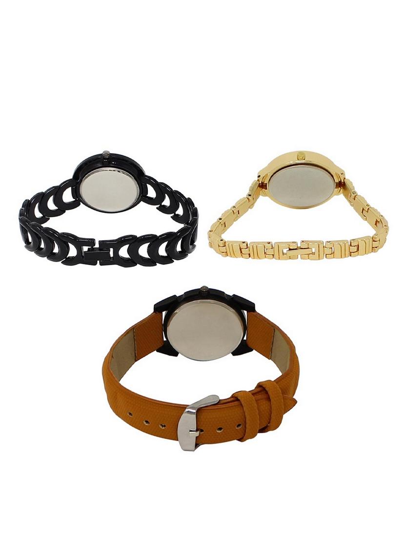 set of 3 round dial analog watch combo -(lk201-224-235) - 15548666 - Standard Image - 1