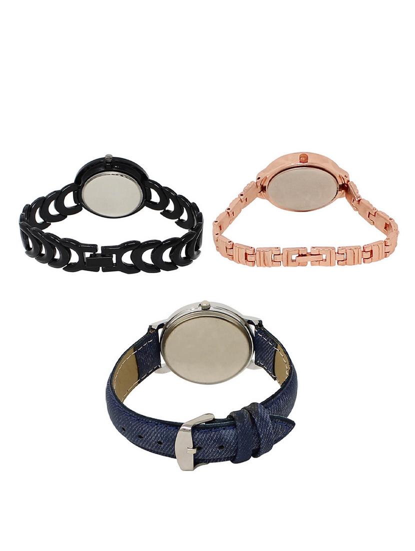 set of 3 round dial analog watch combo -(lk201-225-241) - 15548687 - Standard Image - 1