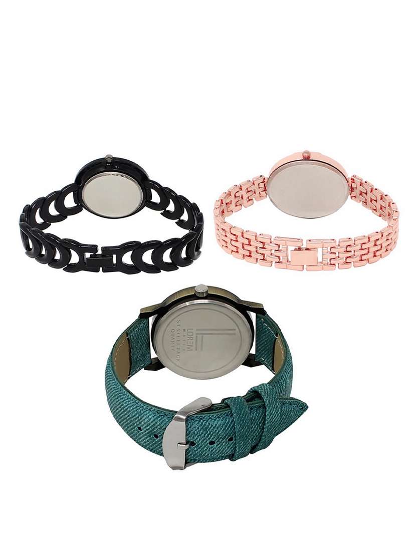 set of 3 round dial analog watch combo -(lk201-228-229) - 15548715 -  Standard Image - 1
