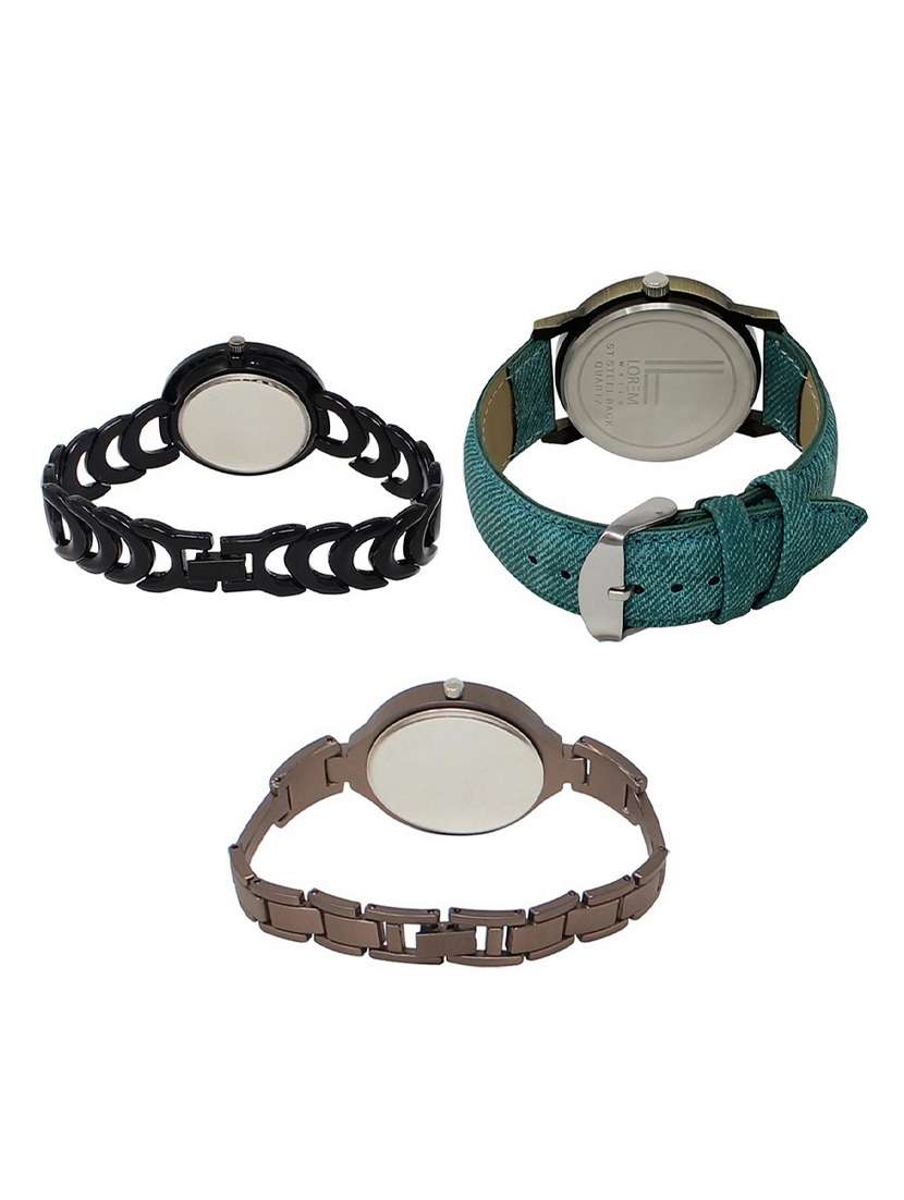 set of 3 round dial analog watch combo -(lk201-229-236) - 15548732 -  Standard Image - 1