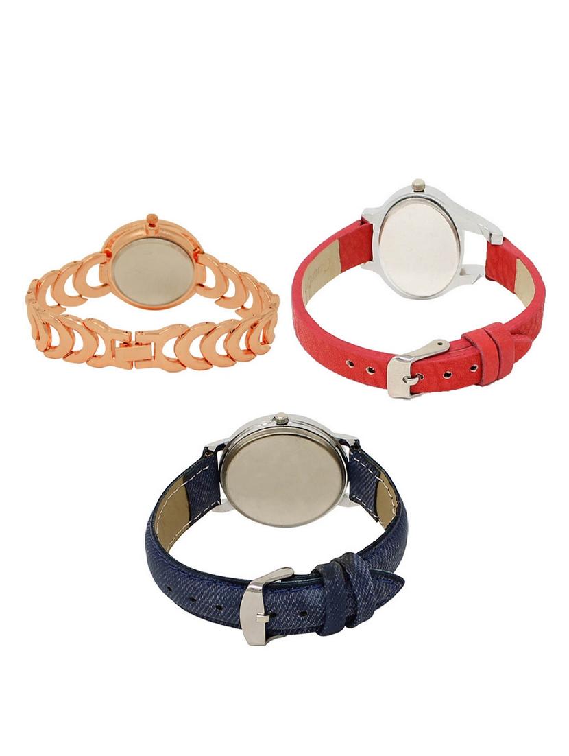 set of 3 round dial analog watch combo -(lk202-206-241) - 15548924 - Standard Image - 1