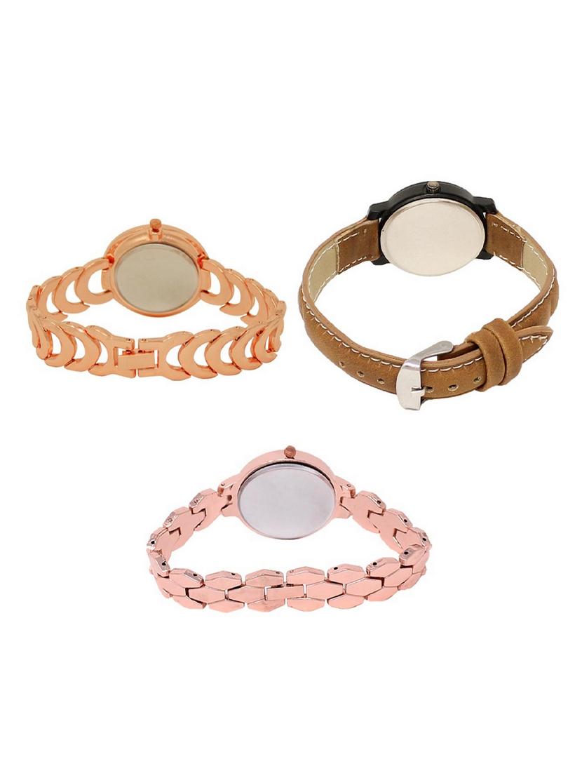 set of 3 round dial analog watch combo -(lk202-209-215) - 15548990 -  Standard Image - 1